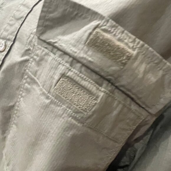 EDDIE BAUER LONG SLEEVE ARMY GREEN MILITARY  BRAVERY BUTTON UP SHIRT SZ XXLARGE - Picture 14 of 16